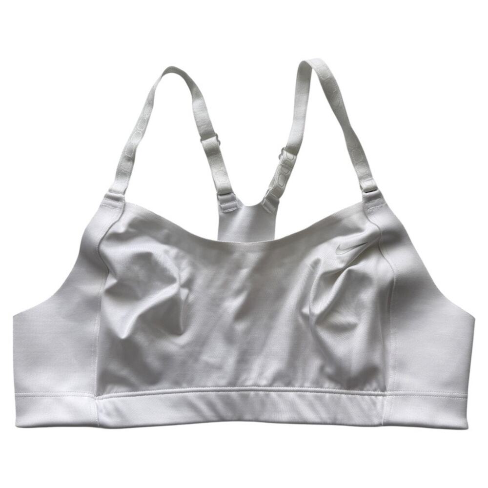 Nike Dri-FIT 56323 White Moisture-Wicking Medium Impact Sports Bra Size 36B